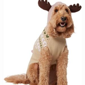 Frisco Nordic Fair Isle Dog & Cat Hooded Sweater, Large